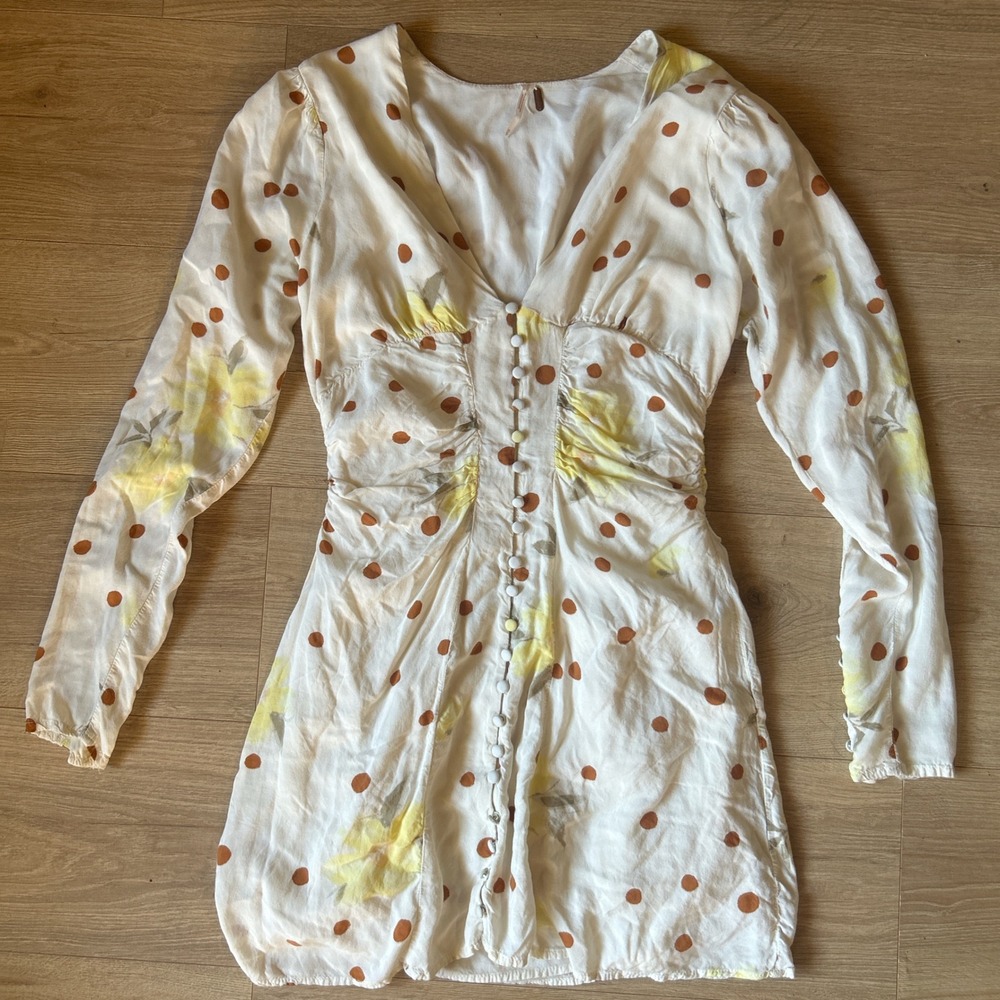 Free People Polka Dot Floral Shirt